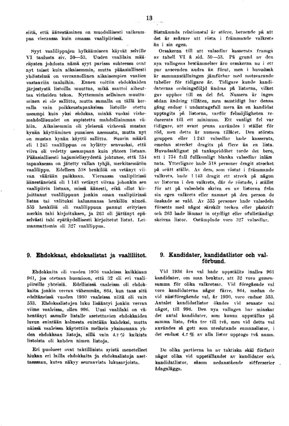 Ennen voitiin ehdokkaiden järjestystä listoilla muuttaa, mikä saattoi aiheuttaa virheiden tekoa.