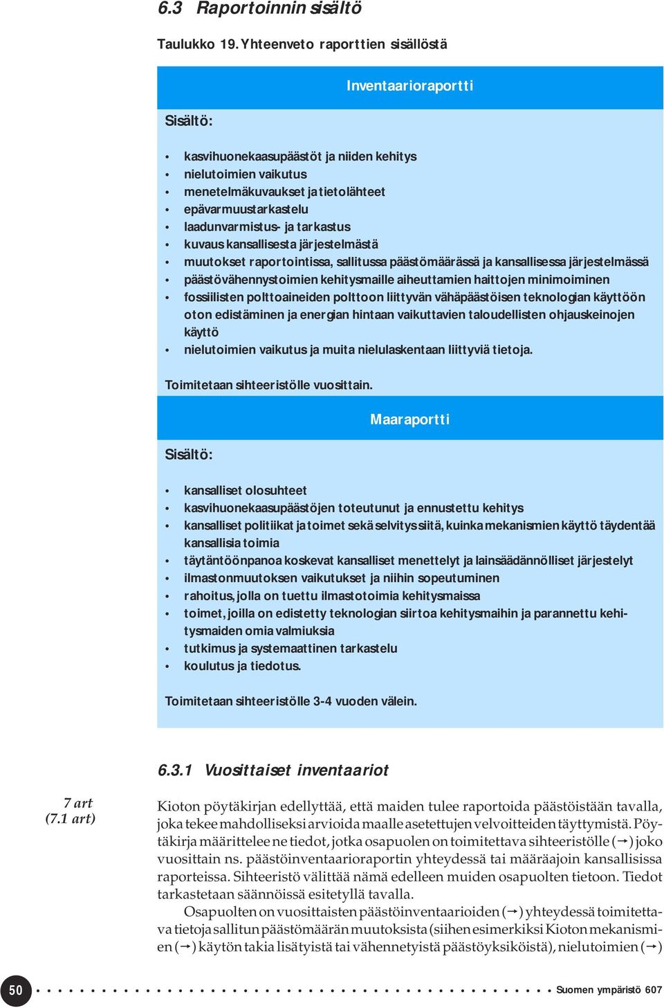 ja tarkastus kuvaus kansallisesta järjestelmästä muutokset raportointissa, sallitussa päästömäärässä ja kansallisessa järjestelmässä päästövähennystoimien kehitysmaille aiheuttamien haittojen