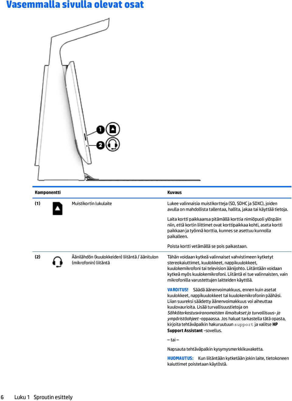 Laita kortti paikkaansa pitämällä korttia nimiöpuoli ylöspäin niin, että kortin liittimet ovat korttipaikkaa kohti, aseta kortti paikkaan ja työnnä korttia, kunnes se asettuu kunnolla paikalleen.