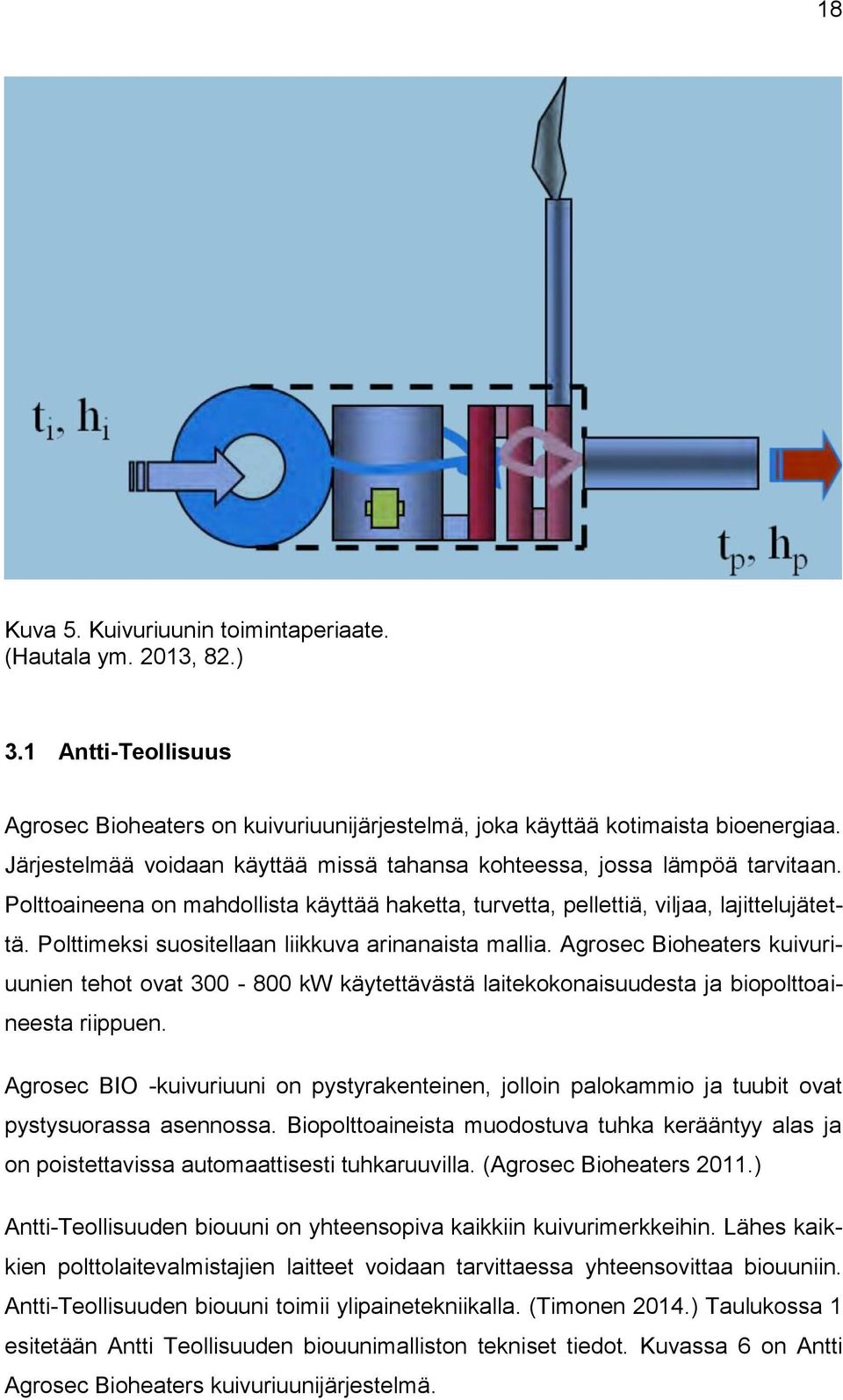 Polttimeksi suositellaan liikkuva arinanaista mallia. Agrosec Bioheaters kuivuriuunien tehot ovat 300-800 kw käytettävästä laitekokonaisuudesta ja biopolttoaineesta riippuen.