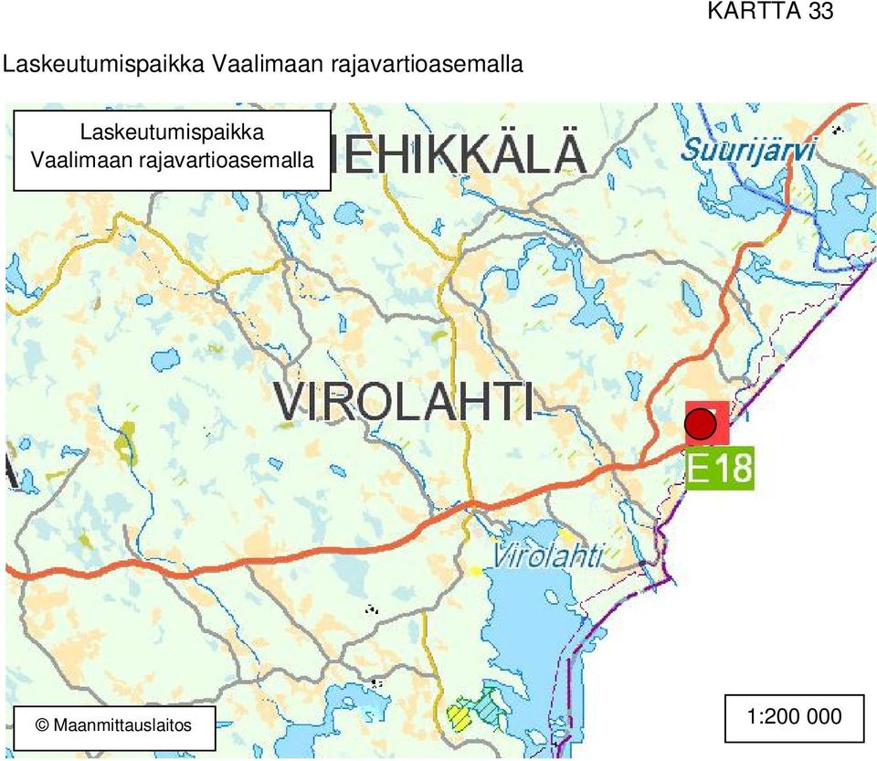 Laskeutumispaikka  1:200 000