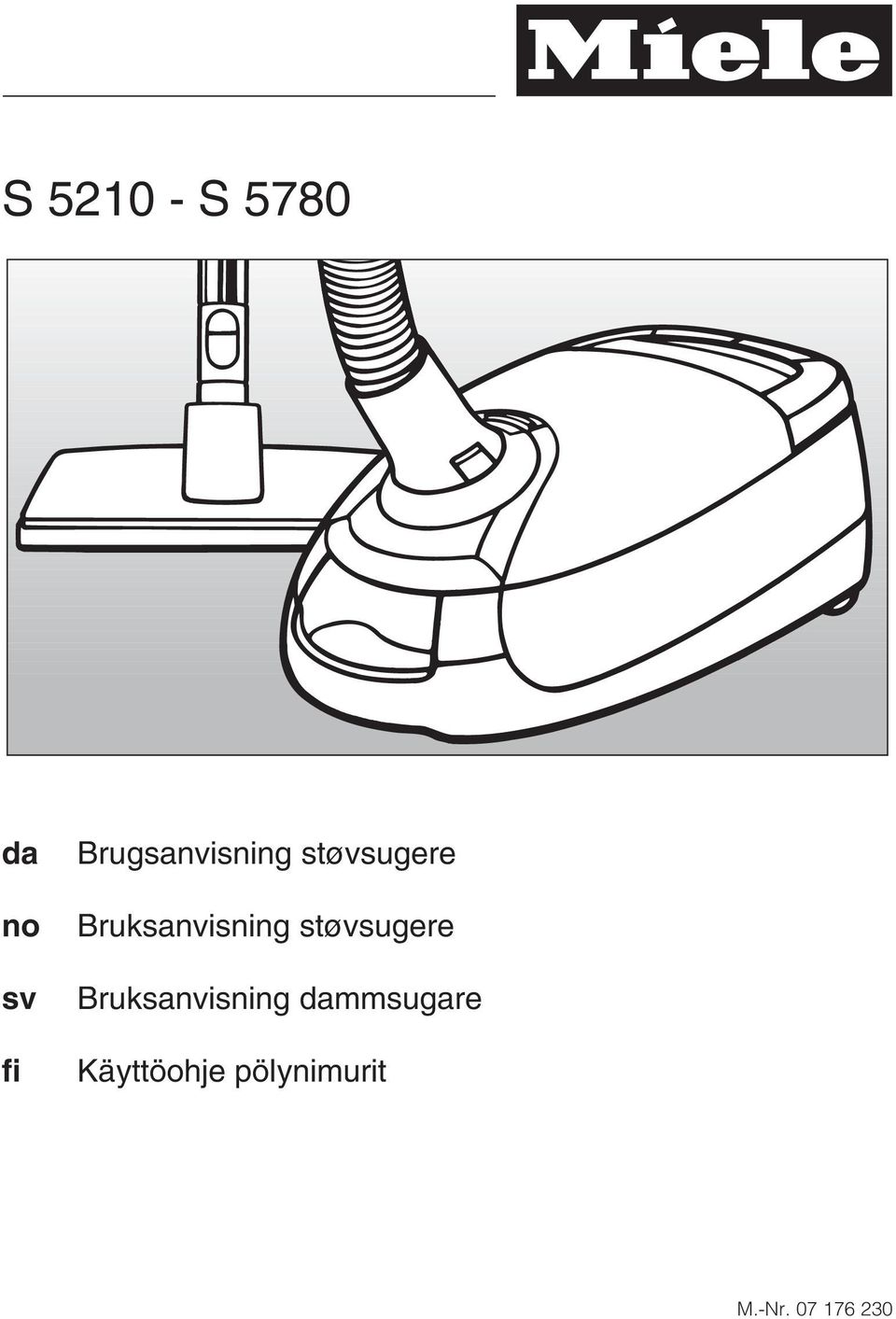 Bruksanvisning støvsugere