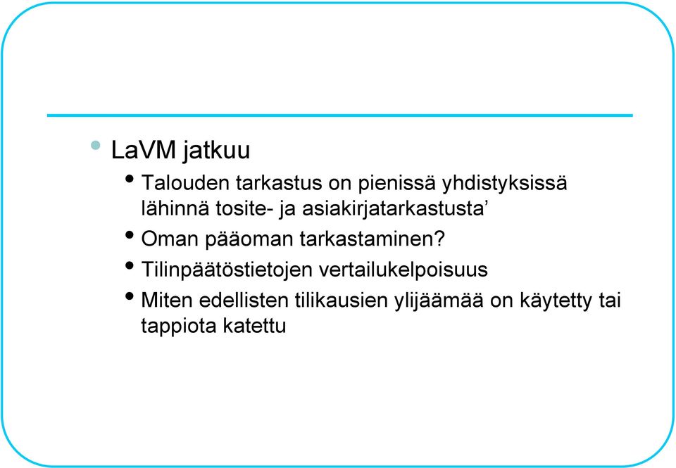 tarkastaminen?