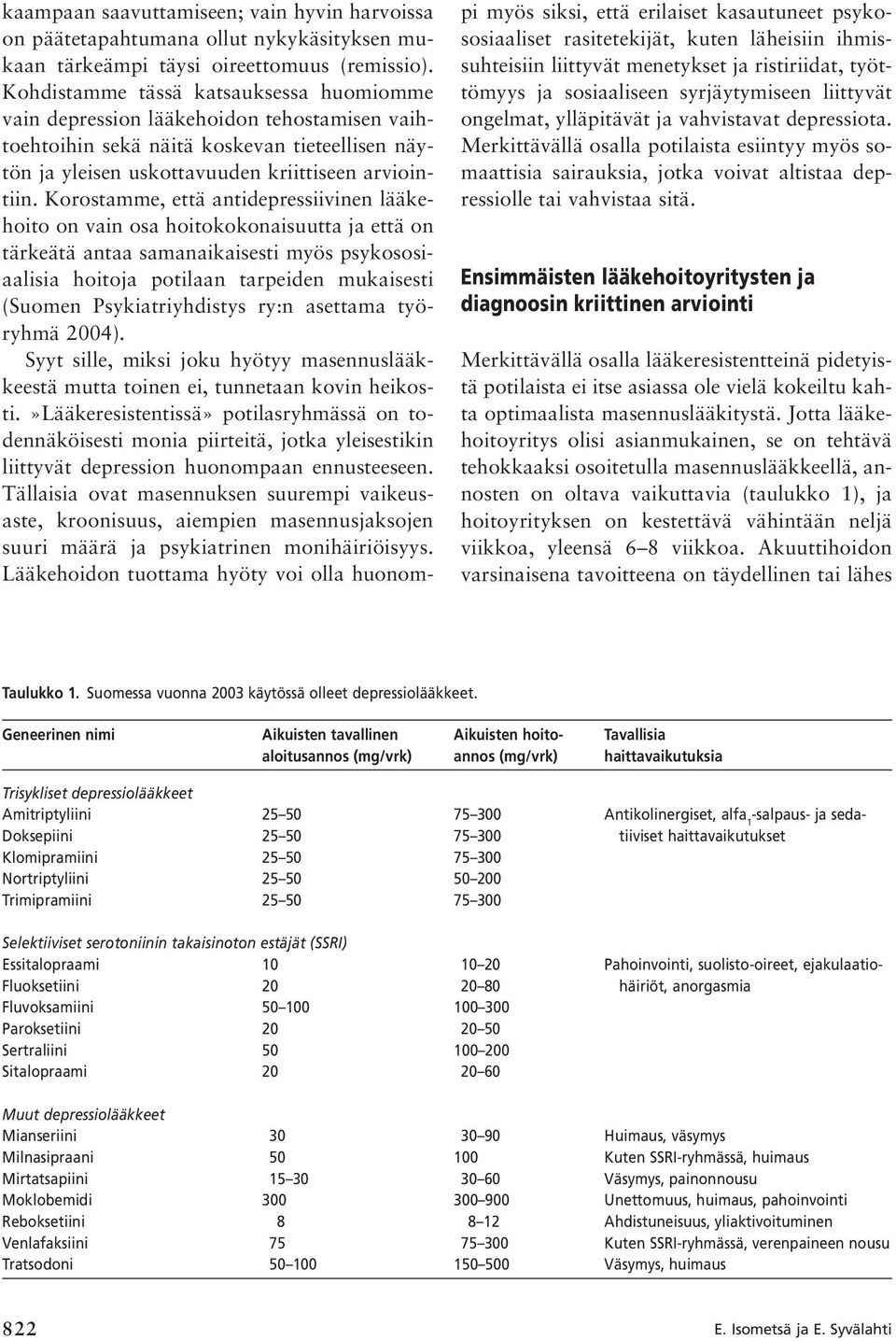 Korostamme, että antidepressiivinen lääkehoito on vain osa hoitokokonaisuutta ja että on tärkeätä antaa samanaikaisesti myös psykososiaalisia hoitoja potilaan tarpeiden mukaisesti (Suomen