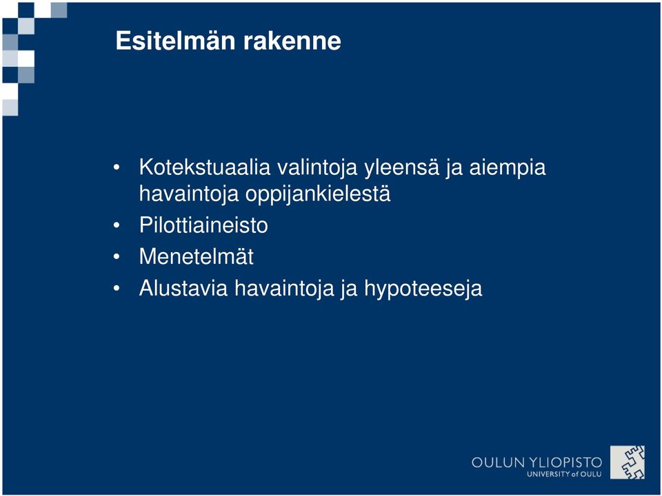 havaintoja oppijankielestä