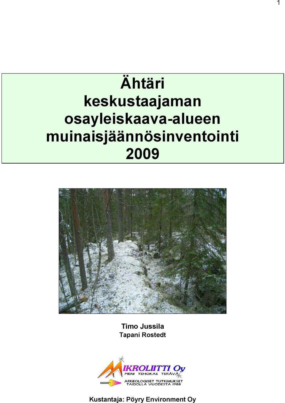 muinaisjäännösinventointi 2009