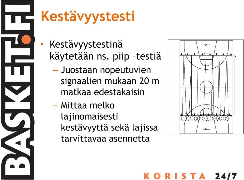 mukaan 20 m matkaa edestakaisin Mittaa melko