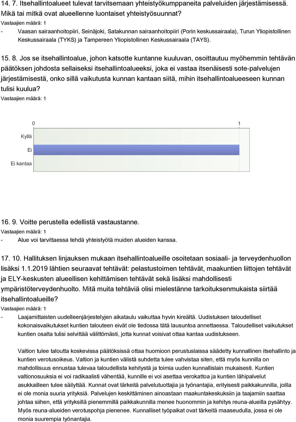 Jos se itsehallintoalue, johon katsotte kuntanne kuuluvan, osoittautuu myöhemmin tehtävän päätöksen johdosta sellaiseksi itsehallintoalueeksi, joka ei vastaa itsenäisesti sote-palvelujen