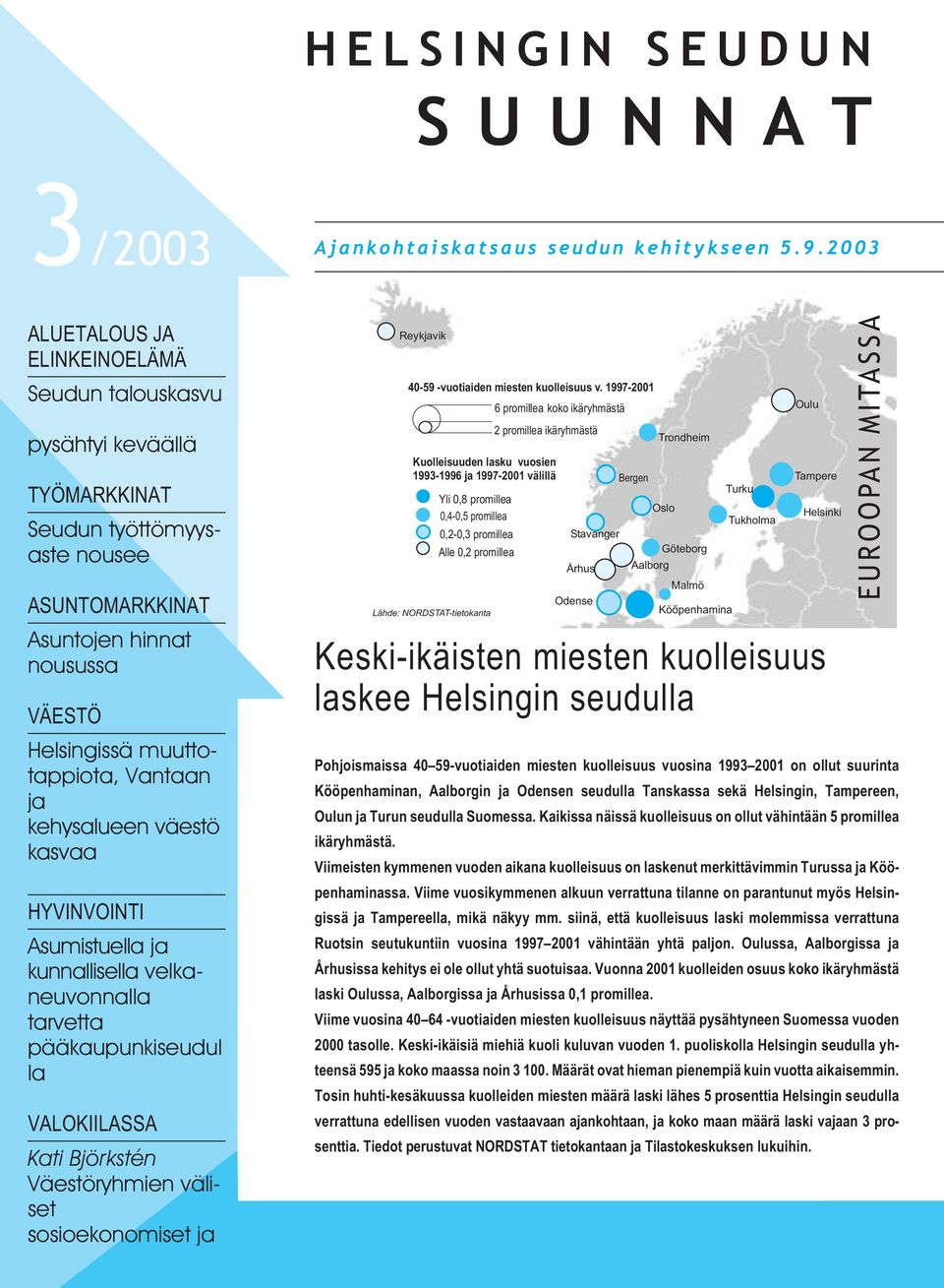 kehysalueen väestö kasvaa HYVINVOINTI Asumistuella ja kunnallisella velkaneuvonnalla tarvetta pääkaupunkiseudul la VALOKIILASSA Kati Björkstén Väestöryhmien väliset sosioekonomiset ja Reykjavik -59