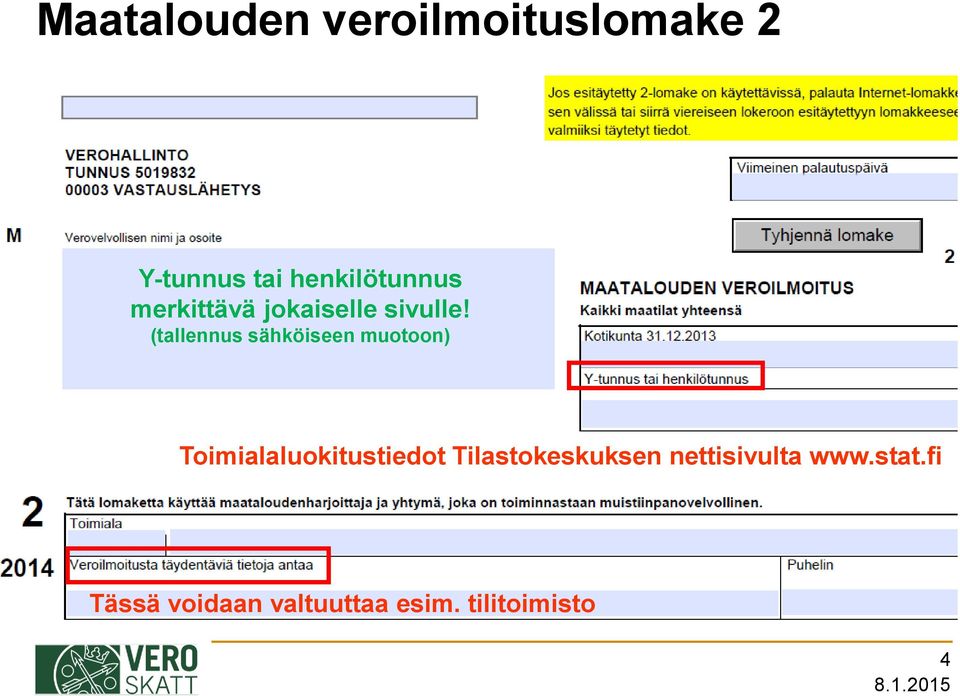 (tallennus sähköiseen muotoon) Toimialaluokitustiedot