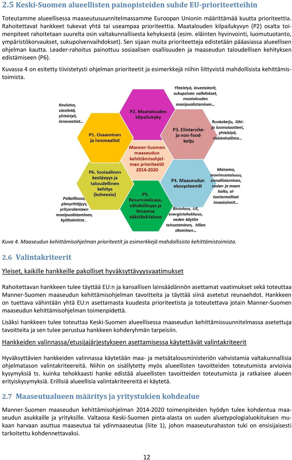 eläinten hyvinvointi, luomutuotanto, ympäristökorvaukset, sukupolvenvaihdokset). Sen sijaan muita prioriteetteja edistetään pääasiassa alueellisen ohjelman kautta.