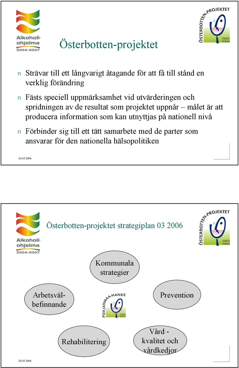 kan utnyttjas på nationell nivå Förbinder sig till ett tätt samarbete med de parter som ansvarar för den nationella