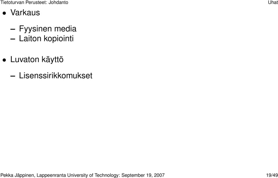 Lisenssirikkomukset Pekka Jäppinen,