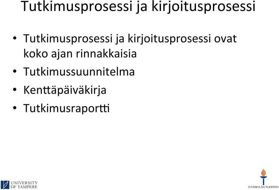 Tutkimussuunnitelma Ken3äpäiväkirja