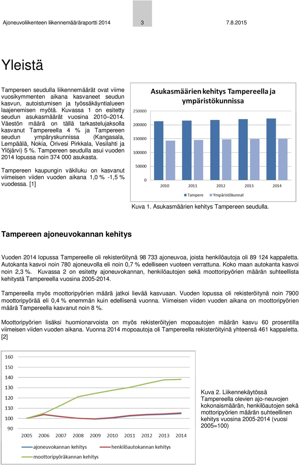 Kuvassa 1 on esitetty seudun asukasmäärät vuosina 2010 2014.