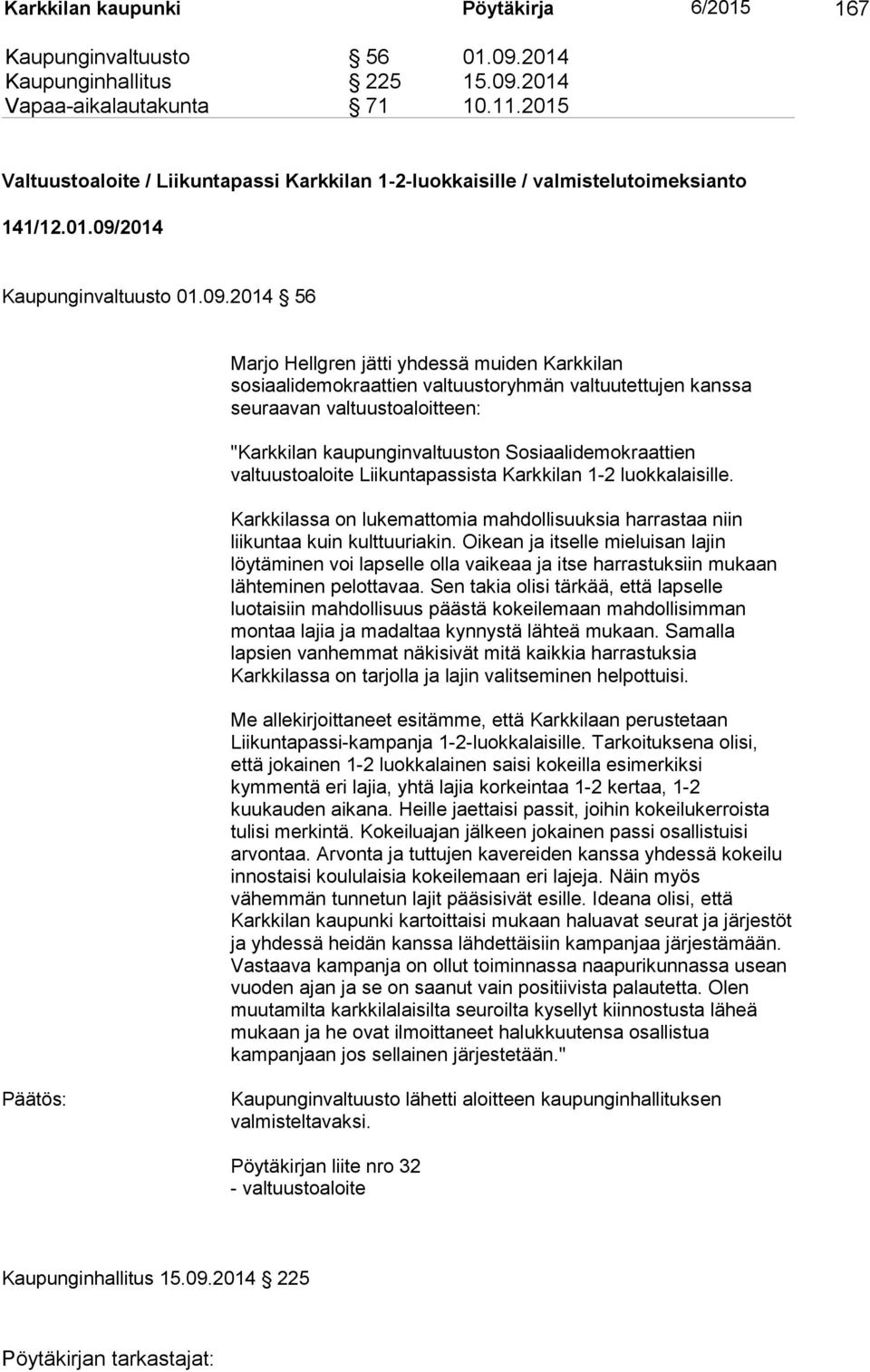2014 Kaupunginvaltuusto 01.09.