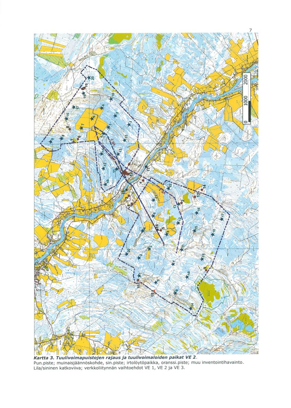 piste; muinaisjäännöskohde, sin.piste; irtolöytöpaikka, oranssi.