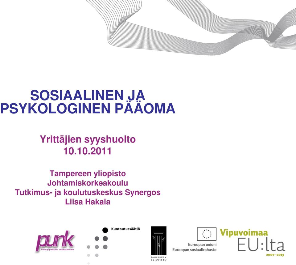 10.2011 Tampereen yliopisto