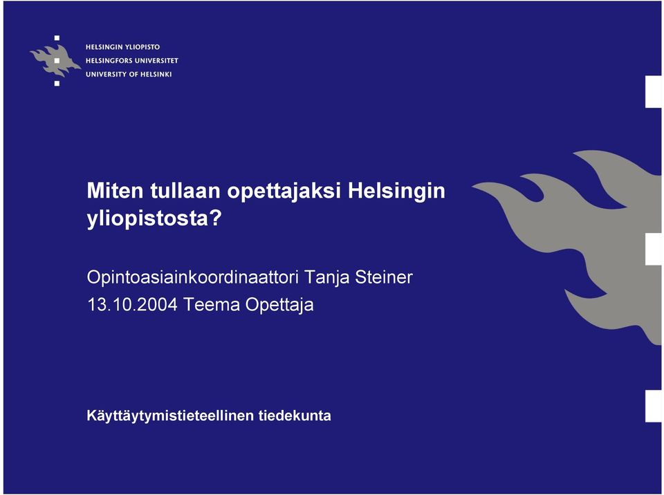 Opintoasiainkoordinaattori Tanja