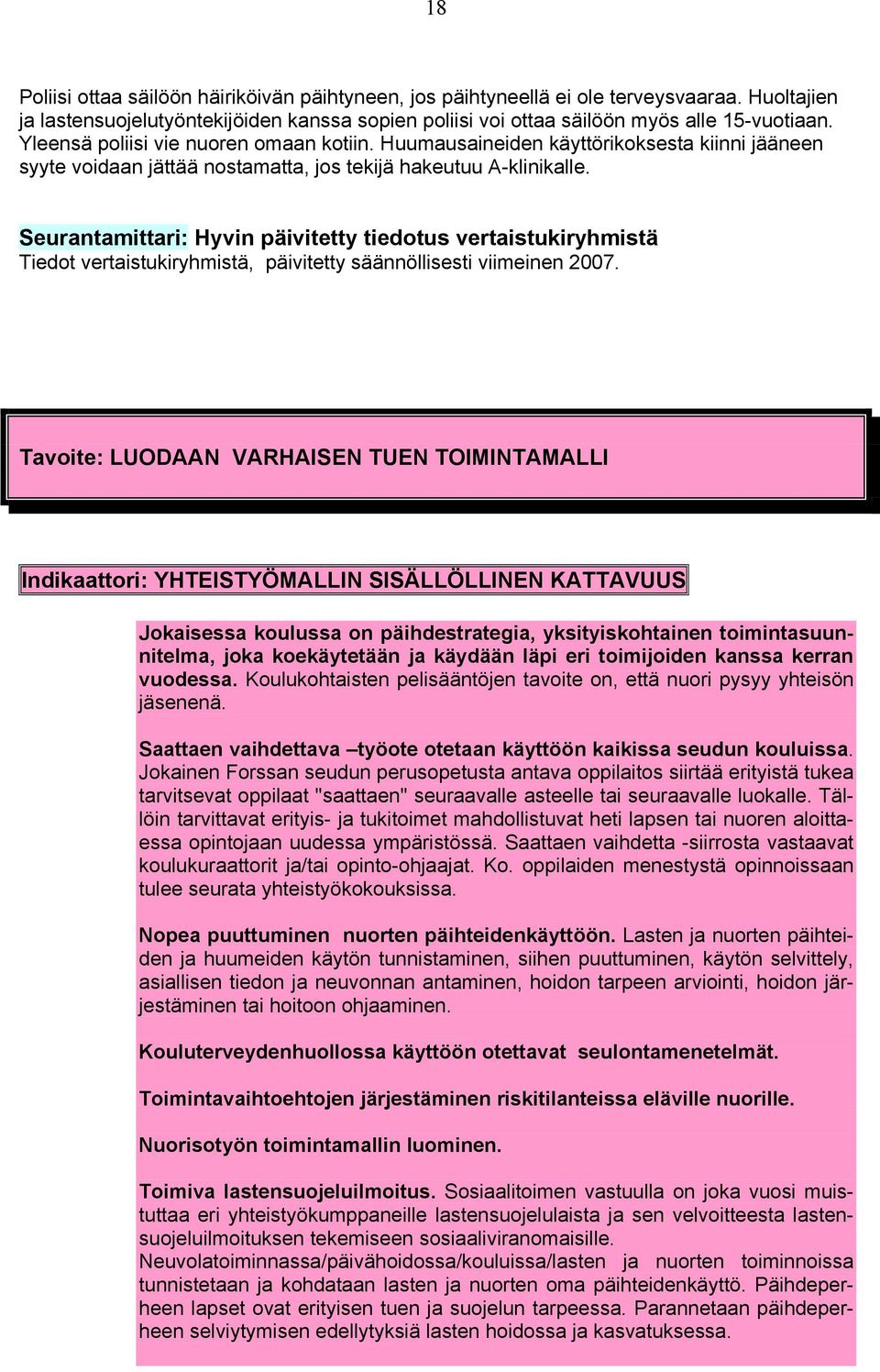 Seurantamittari: Hyvin päivitetty tiedotus vertaistukiryhmistä Tiedot vertaistukiryhmistä, päivitetty säännöllisesti viimeinen 27.
