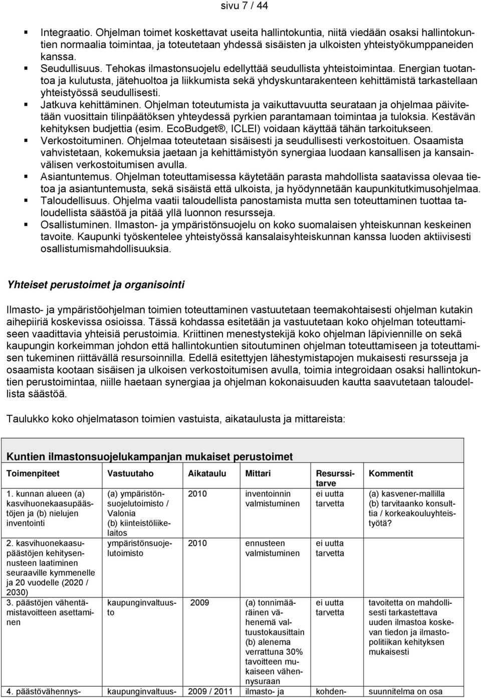 Tehokas ilmastonsuojelu edellyttää seudullista yhteistoimintaa.