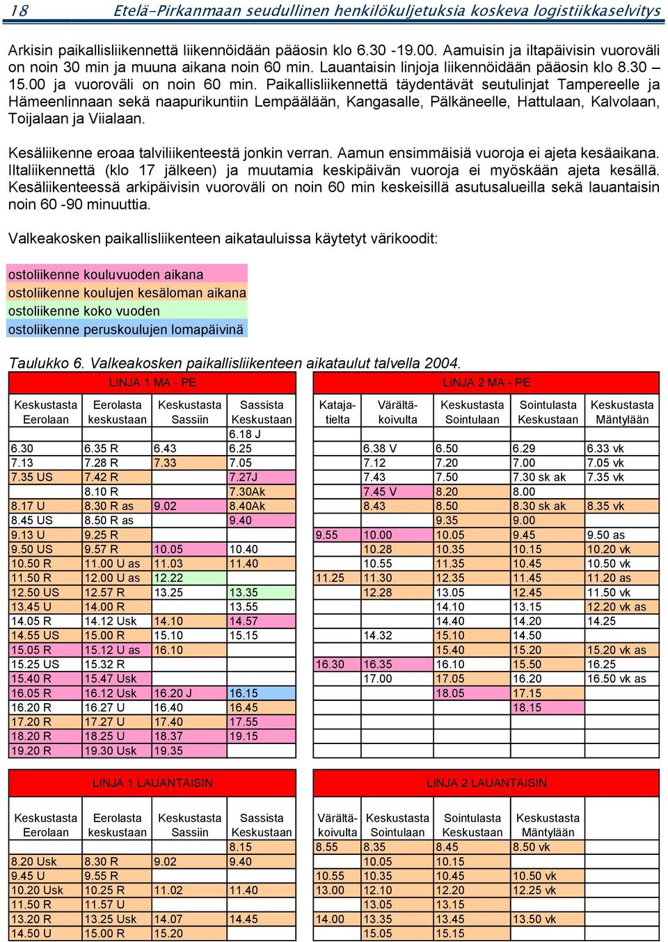 Paikallisliikennettä täydentävät seutulinjat Tampereelle ja Hämeenlinnaan sekä naapurikuntiin Lempäälään, Kangasalle, Pälkäneelle, Hattulaan, Kalvolaan, Toijalaan ja Viialaan.