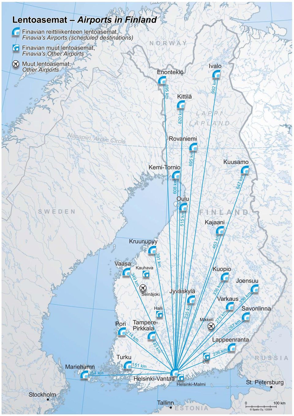 FINLAND Kruunupyy 463 km 391 km Vaasa Kauhava Kuopio Pori 349 km 214 km Seinäjoki Halli Tampere- Pirkkala Jyväskylä 235 km Mikkeli 336 km Varkaus 275 km 297 km Joensuu 359 km