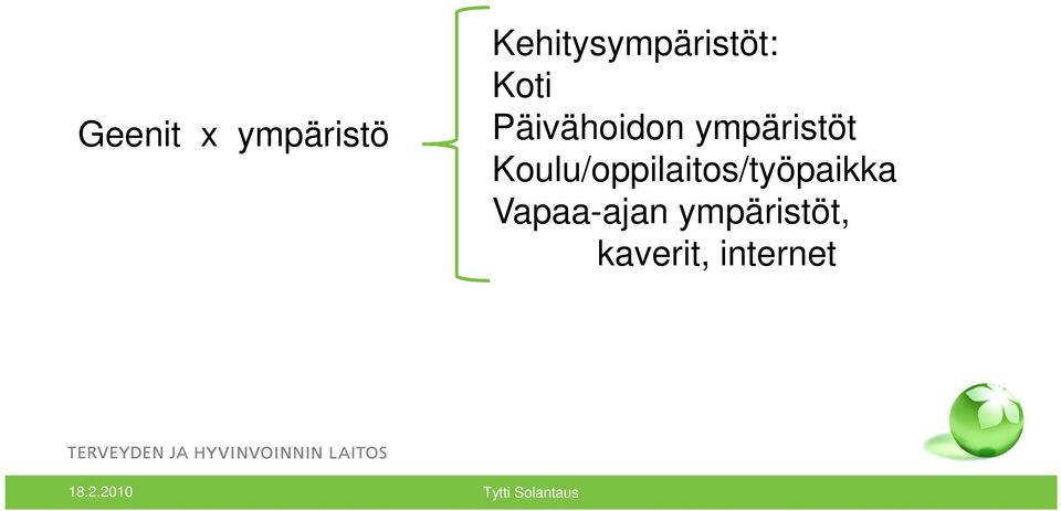 Koulu/oppilaitos/työpaikka Vapaa-ajan