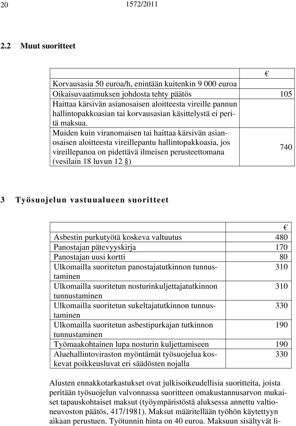 korvausasian käsittelystä ei peritä maksua.