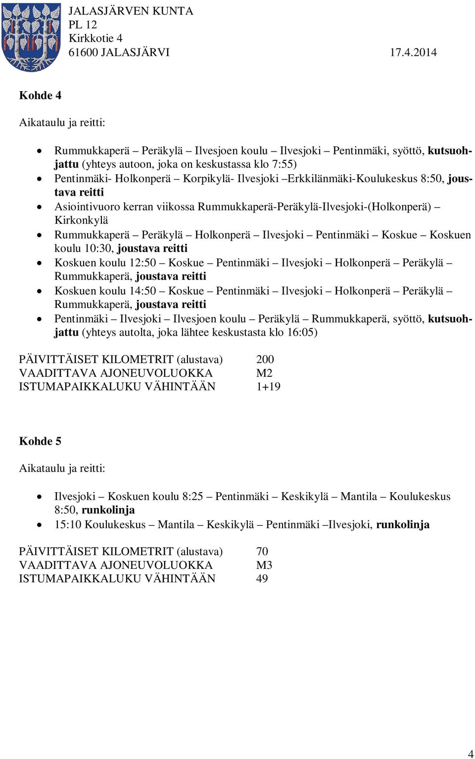 Koskuen koulu 12:50 Koskue Pentinmäki Ilvesjoki Holkonperä Peräkylä Rummukkaperä, Koskuen koulu 14:50 Koskue Pentinmäki Ilvesjoki Holkonperä Peräkylä Rummukkaperä, Pentinmäki Ilvesjoki Ilvesjoen