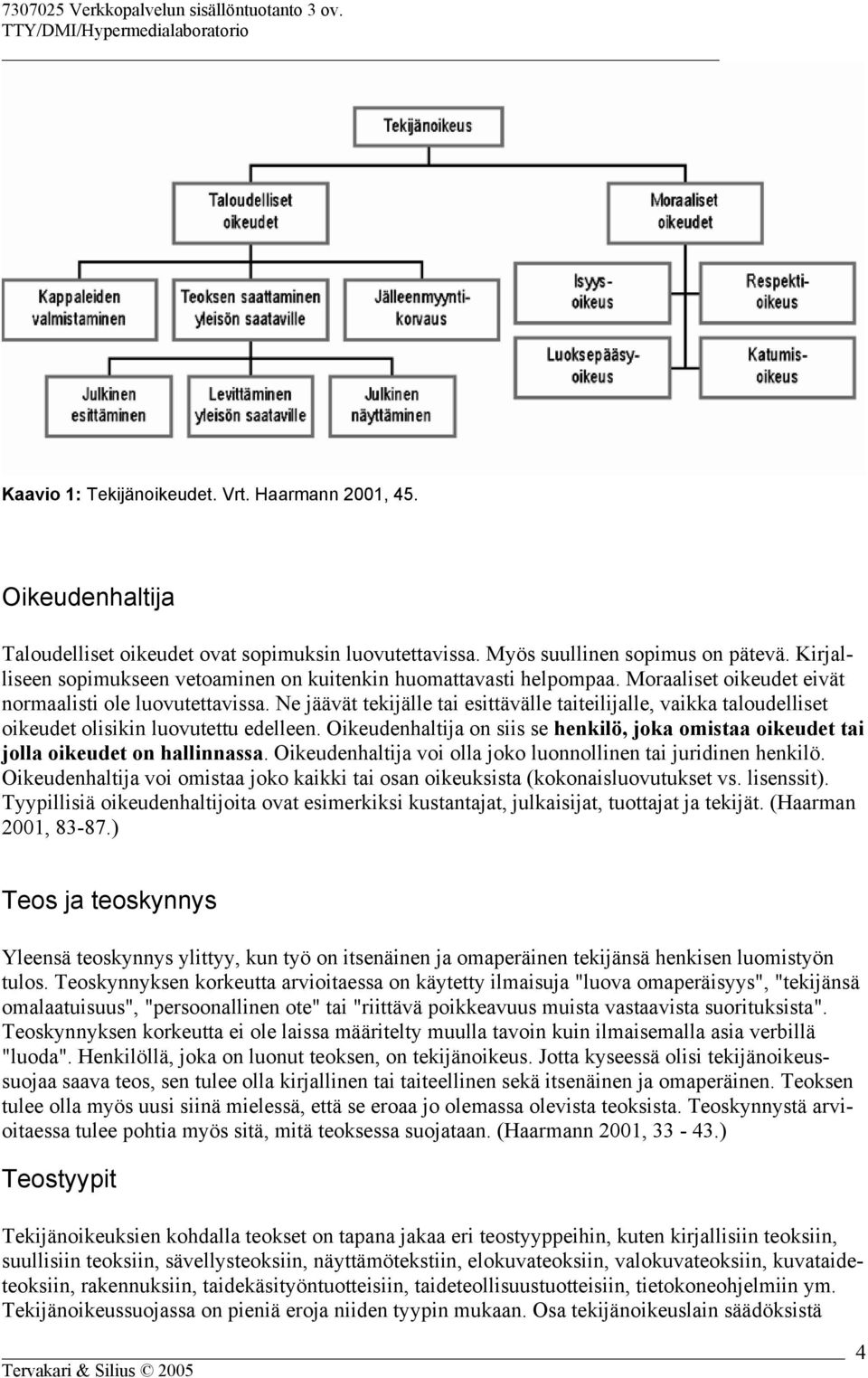 Ne jäävät tekijälle tai esittävälle taiteilijalle, vaikka taloudelliset oikeudet olisikin luovutettu edelleen.