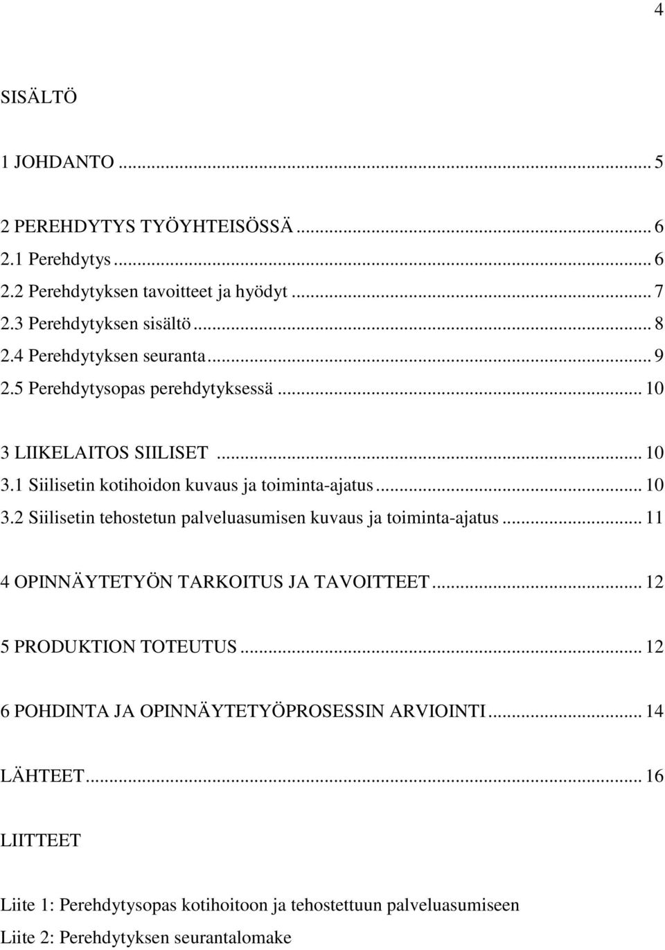 .. 11 4 OPINNÄYTETYÖN TARKOITUS JA TAVOITTEET... 12 5 PRODUKTION TOTEUTUS... 12 6 POHDINTA JA OPINNÄYTETYÖPROSESSIN ARVIOINTI... 14 LÄHTEET.