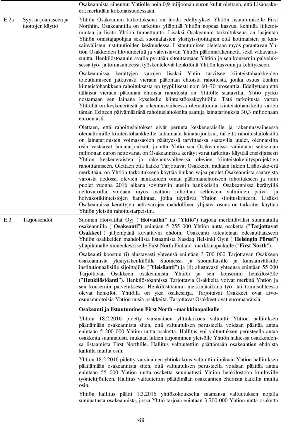 Osakeannilla on tarkoitus ylläpitää Yhtiön nopeaa kasvua, kehittää liiketoimintaa ja lisätä Yhtiön tunnettuutta.