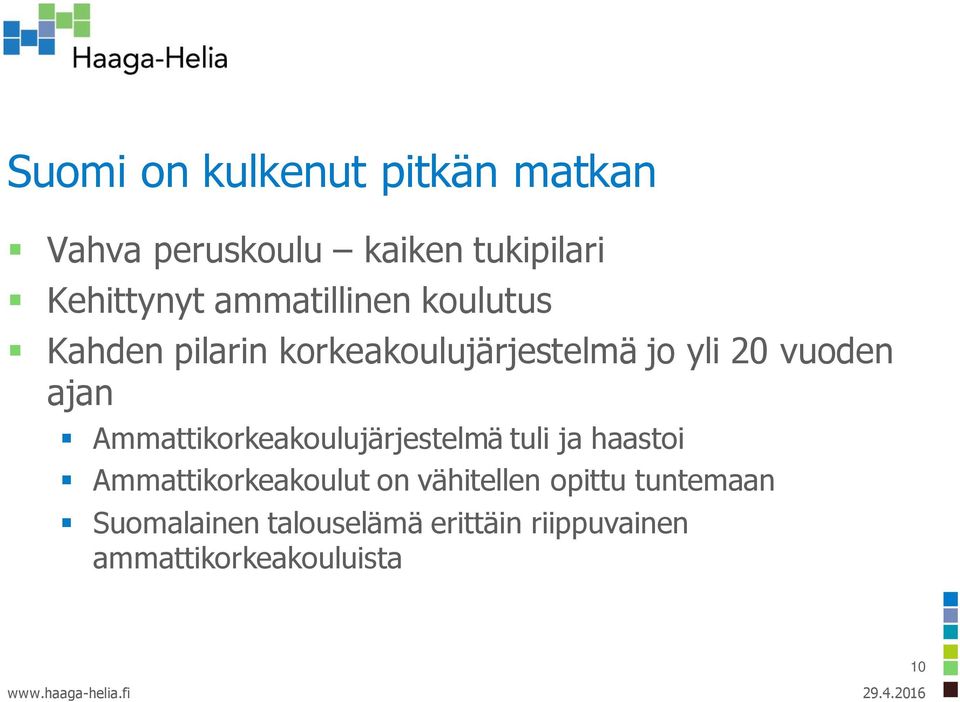 Ammattikorkeakoulujärjestelmä tuli ja haastoi Ammattikorkeakoulut on vähitellen