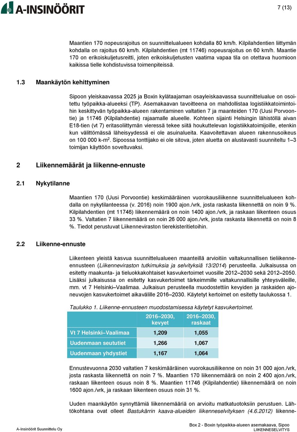 Asemakaavan tavoitteena on mahdollistaa logistiikkatoimintoihin keskittyvän työpaikka-alueen rakentaminen valtatien 7 ja maanteiden 170 (Uusi Porvoontie) ja 11746 (Kilpilahdentie) rajaamalle alueelle.