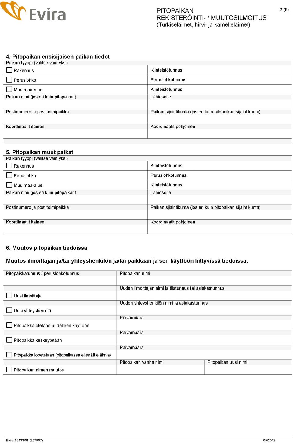 Lähiosoite Postinumero ja postitoimipaikka Paikan sijaintikunta (jos eri kuin pitopaikan sijaintikunta) Koordinaatit itäinen Koordinaatit pohjoinen 5.