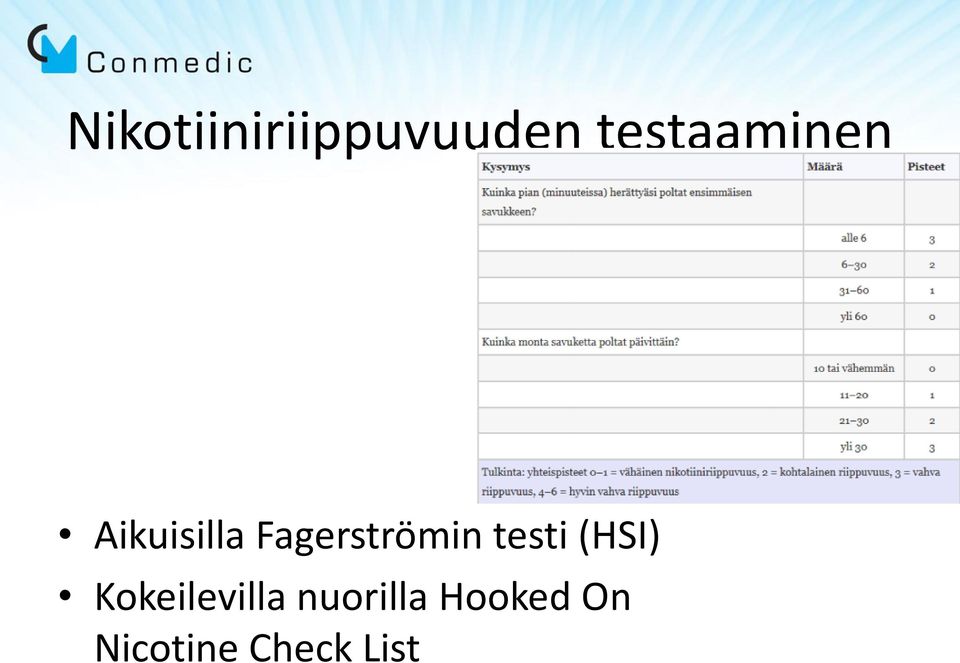Fagerströmin testi (HSI)