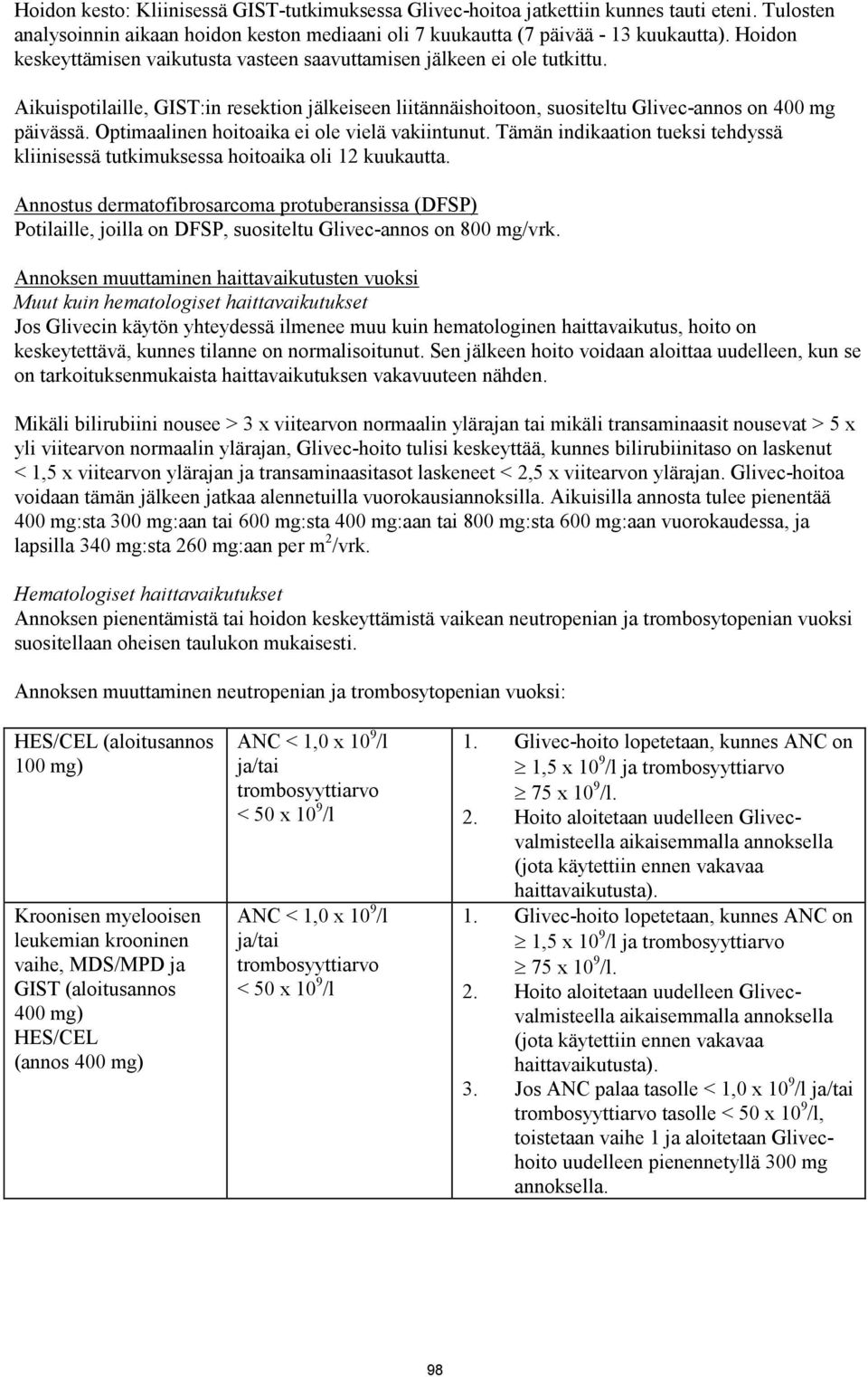 Optimaalinen hoitoaika ei ole vielä vakiintunut. Tämän indikaation tueksi tehdyssä kliinisessä tutkimuksessa hoitoaika oli 12 kuukautta.