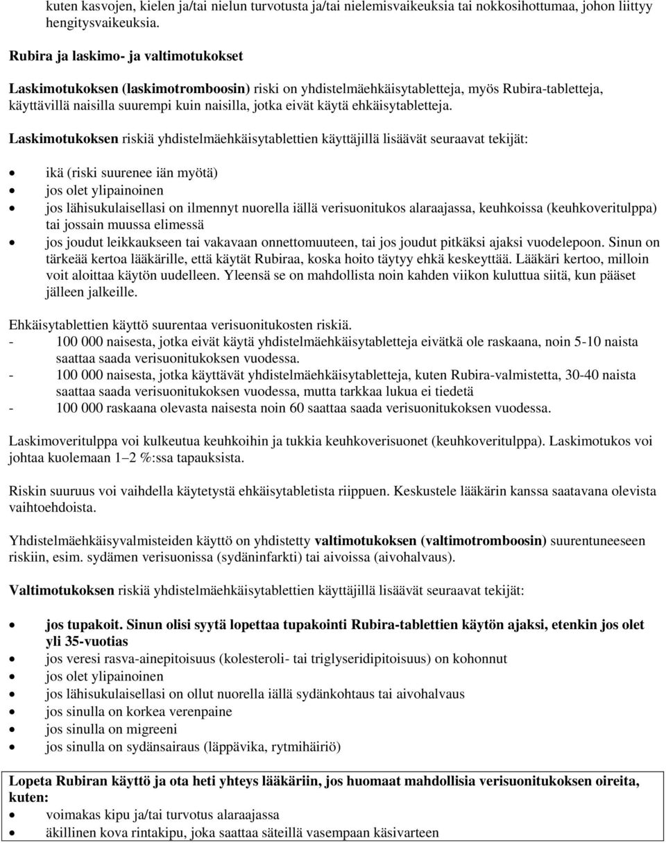 ehkäisytabletteja.