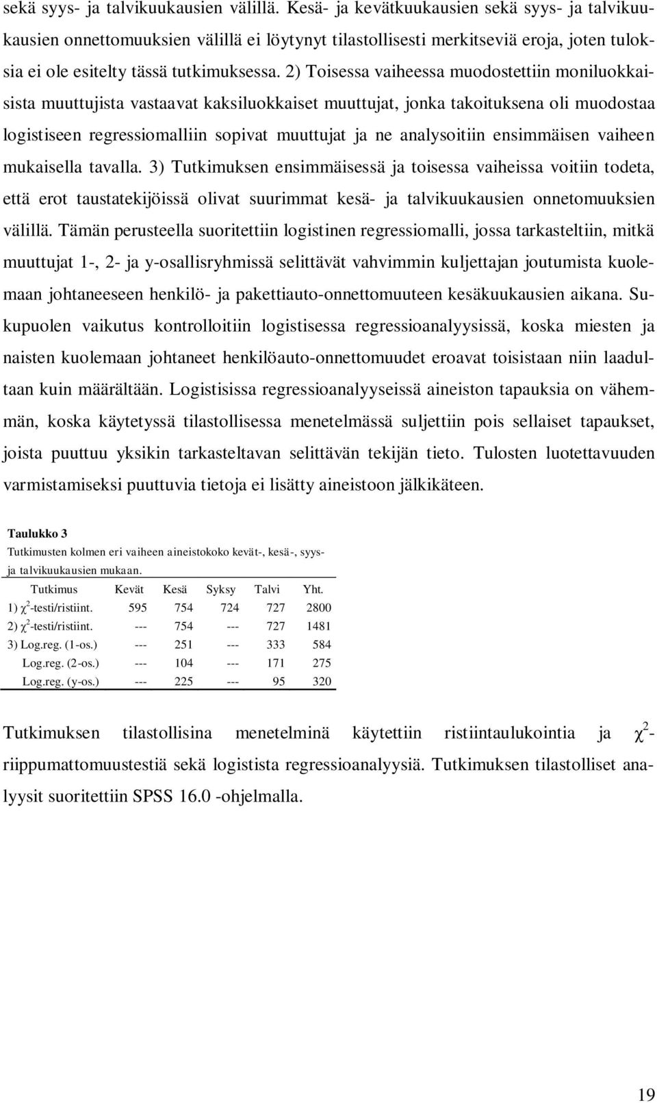 2) Toisessa vaiheessa muodostettiin moniluokkaisista muuttujista vastaavat kaksiluokkaiset muuttujat, jonka takoituksena oli muodostaa logistiseen regressiomalliin sopivat muuttujat ja ne