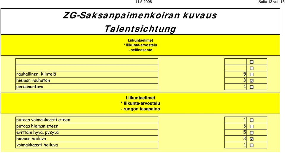 liikunta-arvostelu - rungon tasapaino putoaa voimakkaasti