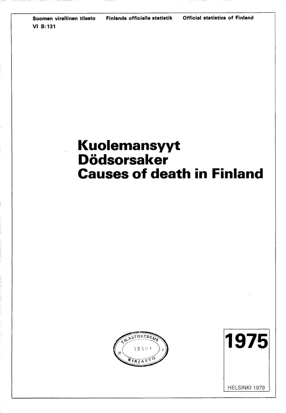of Finland VI B:131 Kuolemansyyt