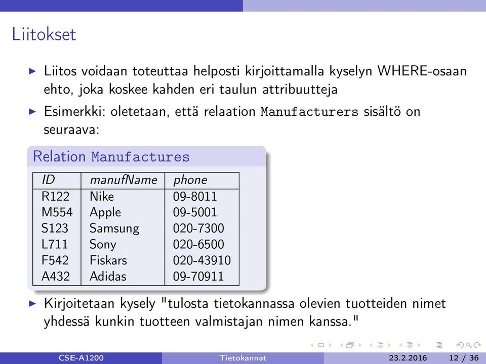 M554 Apple 09-5001 S123 Samsung 020-7300 L711 Sony 020-6500 F542 Fiskars 020-43910 A432 Adidas 09-70911 Kirjoitetaan kysely