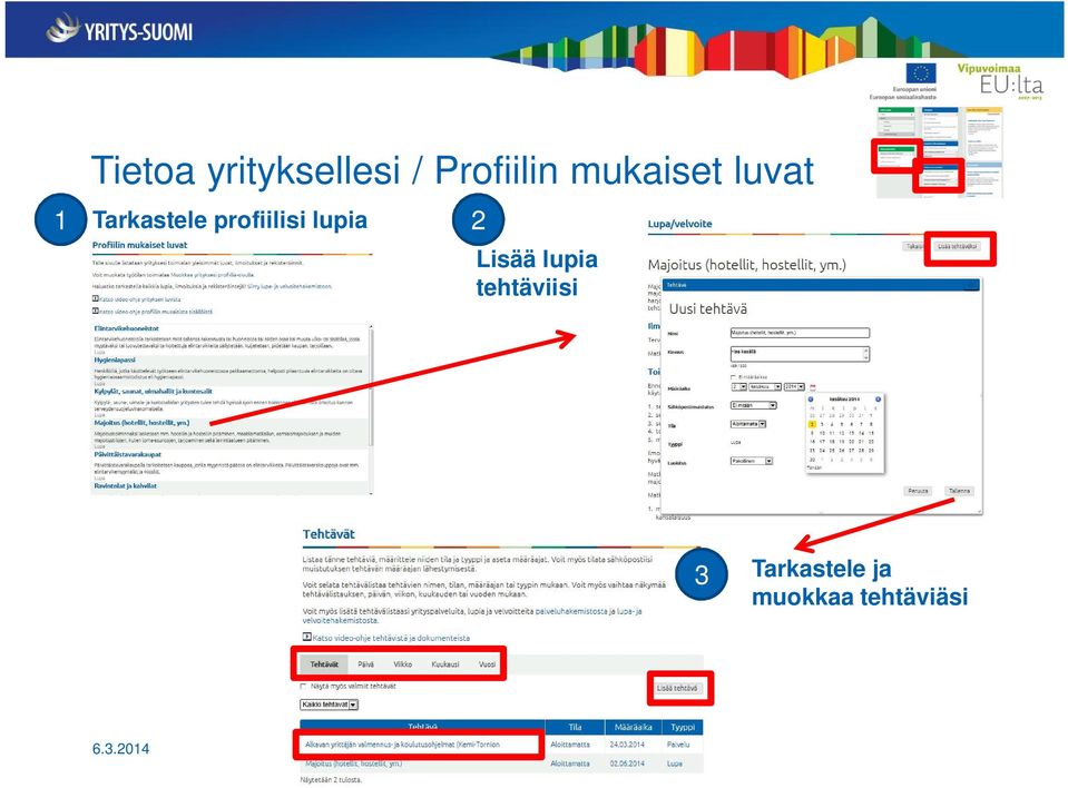 profiilisi lupia 2 Lisää lupia