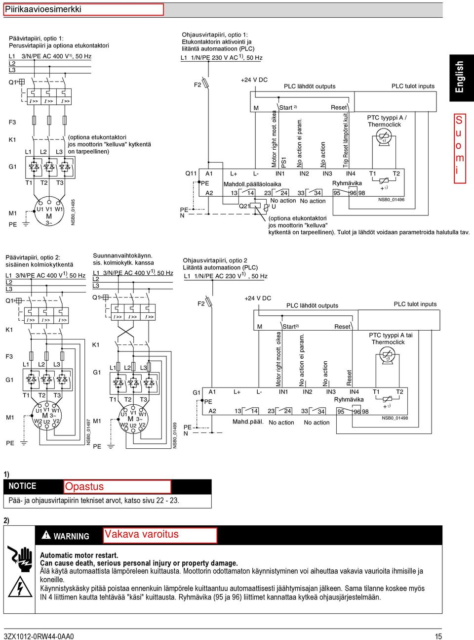 NSB0_095 PE N Q A PE A M Motor right moot. oikea PS Start ) No action ei param. L+ L- IN IN IN IN T T Mahdoll.