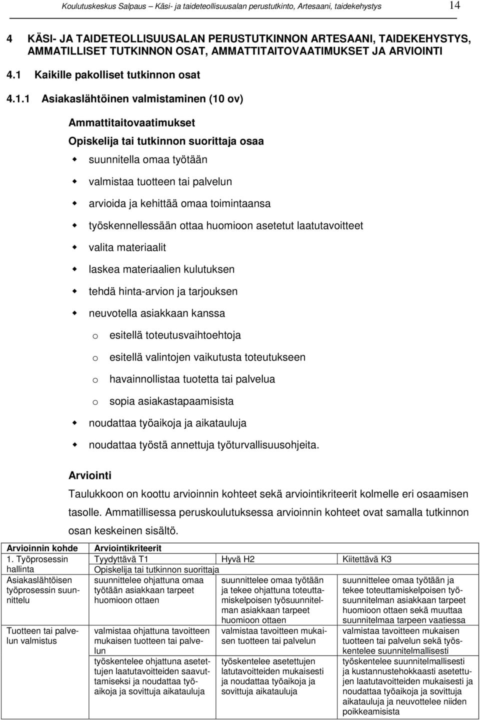 Kaikille pakolliset tutkinnon osat 4.1.