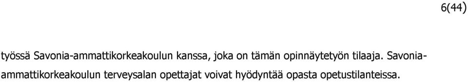 Savoniaammattikorkeakoulun terveysalan