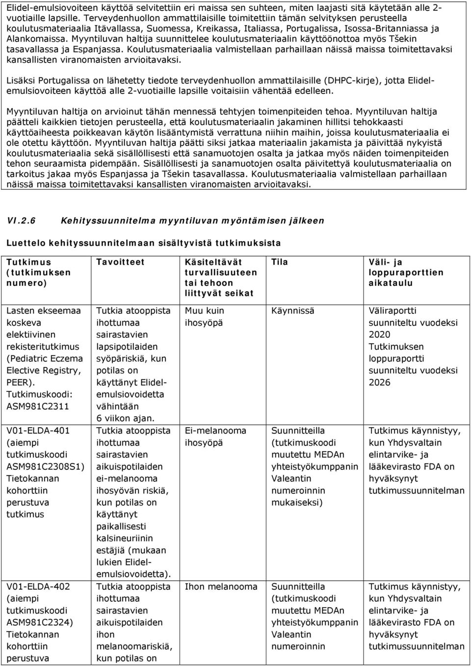 Myyntiluvan haltija suunnittelee koulutusmateriaalin käyttöönottoa myös Tšekin tasavallassa ja Espanjassa.