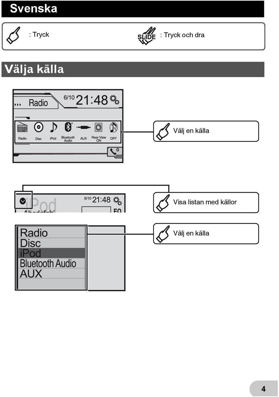 Välj en källa Visa listan