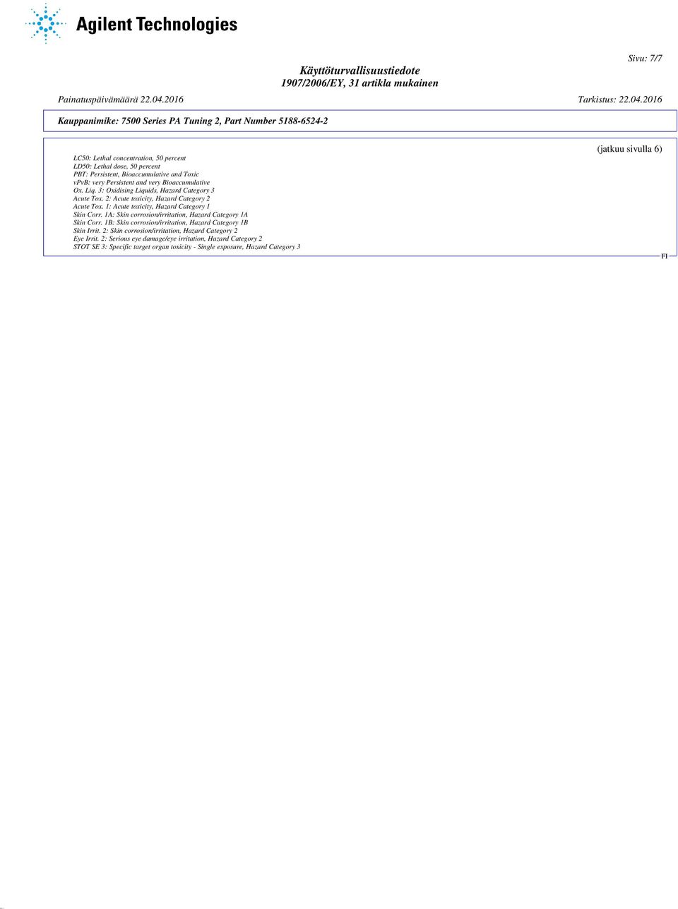 1: Acute toxicity, Hazard Category 1 Skin Corr. 1A: Skin corrosion/irritation, Hazard Category 1A Skin Corr. 1B: Skin corrosion/irritation, Hazard Category 1B Skin Irrit.